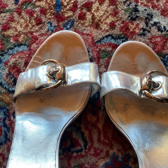 Gucci silver ankle heels - Picture 5 of 10